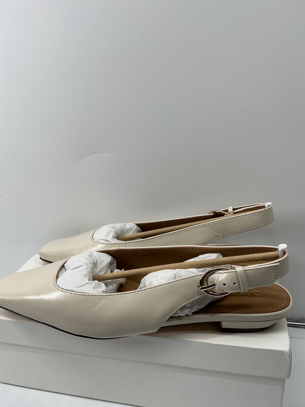 Italian Leather Slingback Flat